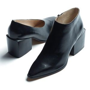 Clarks Black Leather Amaline Art Ankle Booties